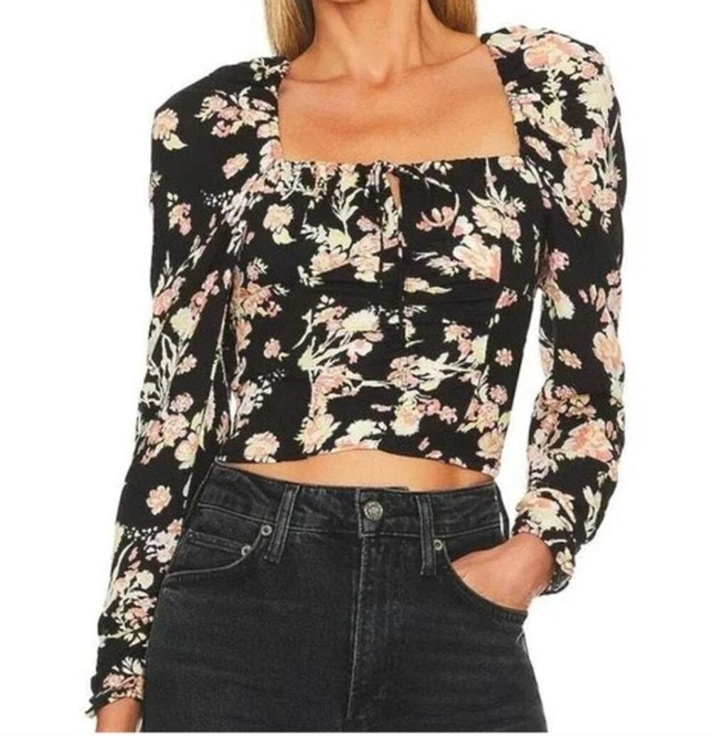 NWT Free People Hilary Printed Top, Size M - Picture 1 of 12